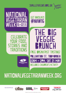 Poster for The Big Veggie Brunch, part of National Vegetarian Week