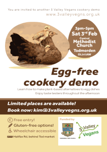 Egg-free cookery demo
