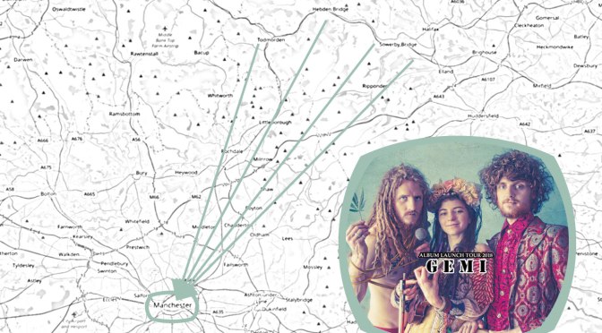 Map towards Manchester