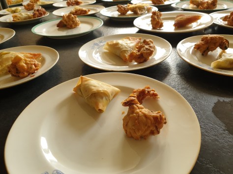 Samosas and bhajis at our World Cookery Demo, June 2019