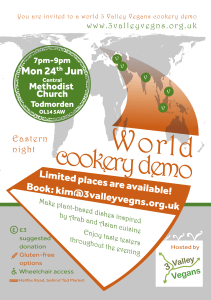 Poster for cookery demo