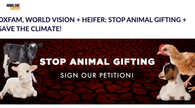 Petition: Oxfam, World Vision and Heifer: stop animal gifting and save the climate!